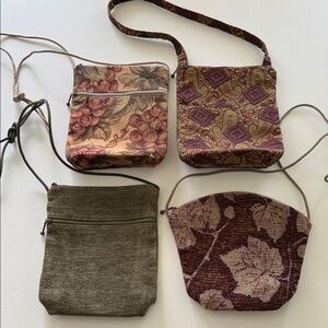 Vintage Maruca Crossbody Jacquard Fabric Bag Lot of 4